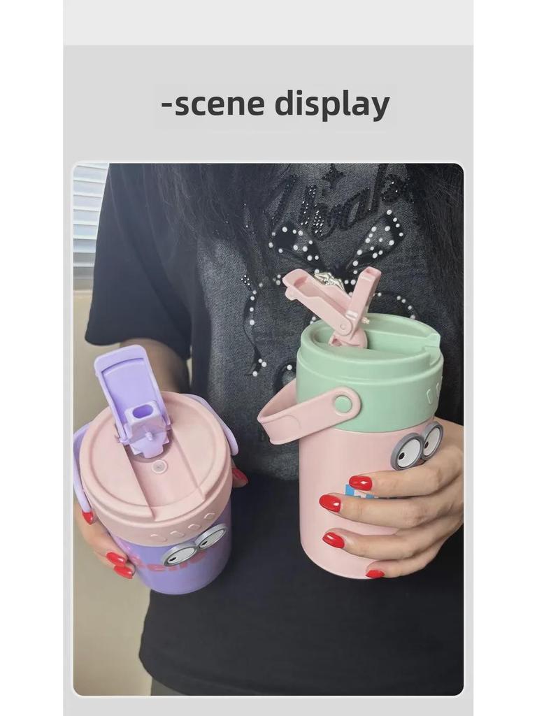 Innovative 316 Stainless Steel Straw Thermos: Portable Tea-Separation Vacuum Cup for Flowers and Tea