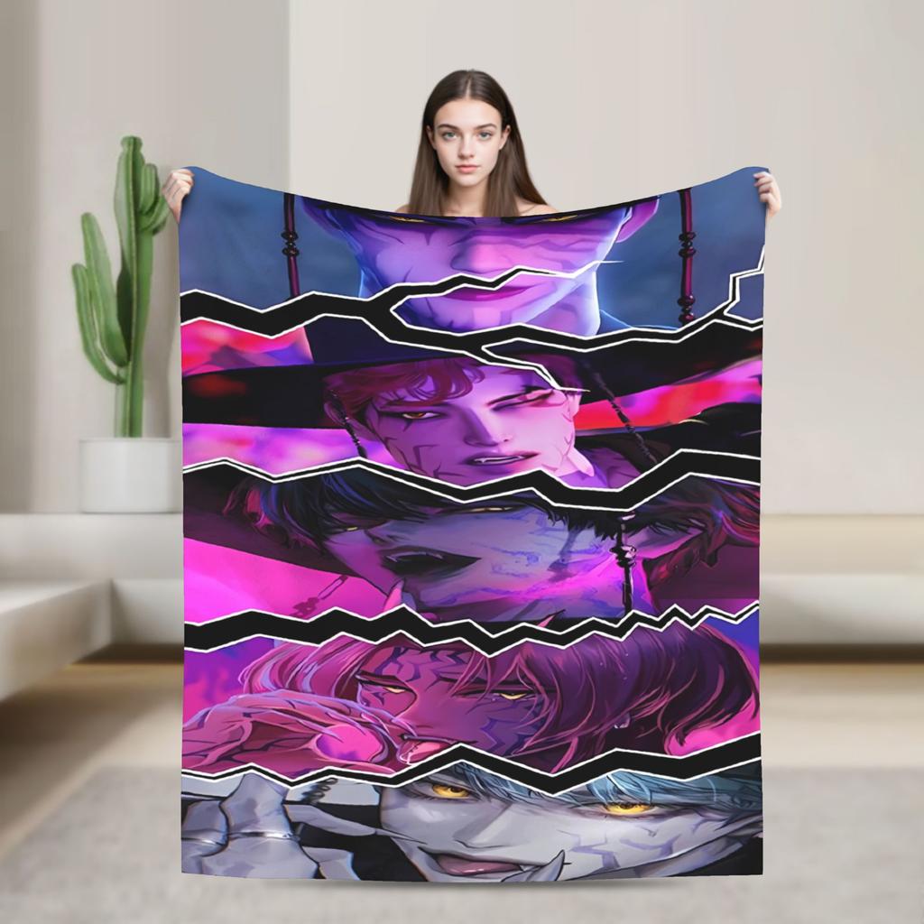 Baby Saja KPop Demon Hunters Saja Boys Blanket Warm Funny Plush Bedding Throws For Child Couch Chair Flannel Bedspread Bed Cover