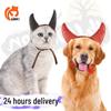 Pet Halloween Devil Horn Headband – Funny Ghost Festival Costume Accessory