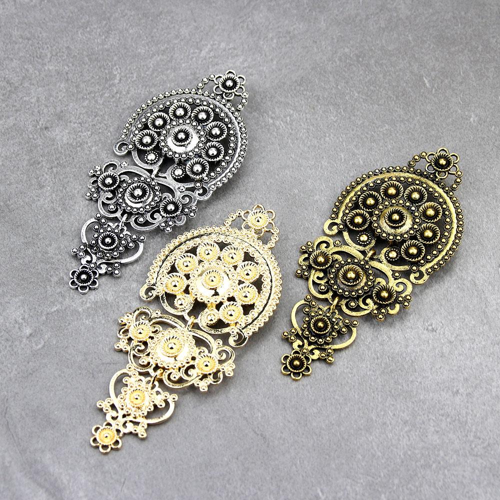 Bohemian Women's Brooch Vintage Flower Pendant Brooch Vintage Gold Color Bridal Jewelry Gift