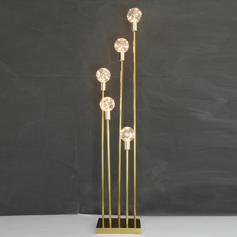 Потолочный светильник из ротанга с 5 шарами-головами из Dragon Ball, золотой дизайн с хвостиком-цепочкой, украшение для свадьбы или декора холла.