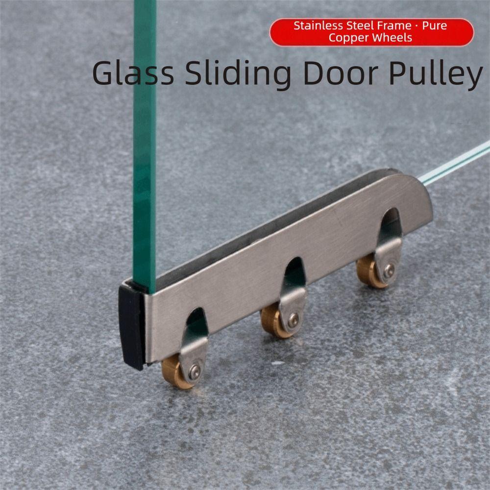 Роликовые оконные блоки из нержавеющей стали, ролики для раздвижных стеклянных дверей, ролики для стеклянных дверей, безрамные