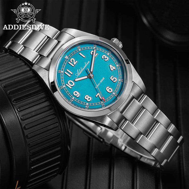 ADDIESDIVE Luxury Watch For Woman 36mm High Quality Sapphire 100m Waterproof Luminous Lady Watches Candy Color Quartz Wristwatch