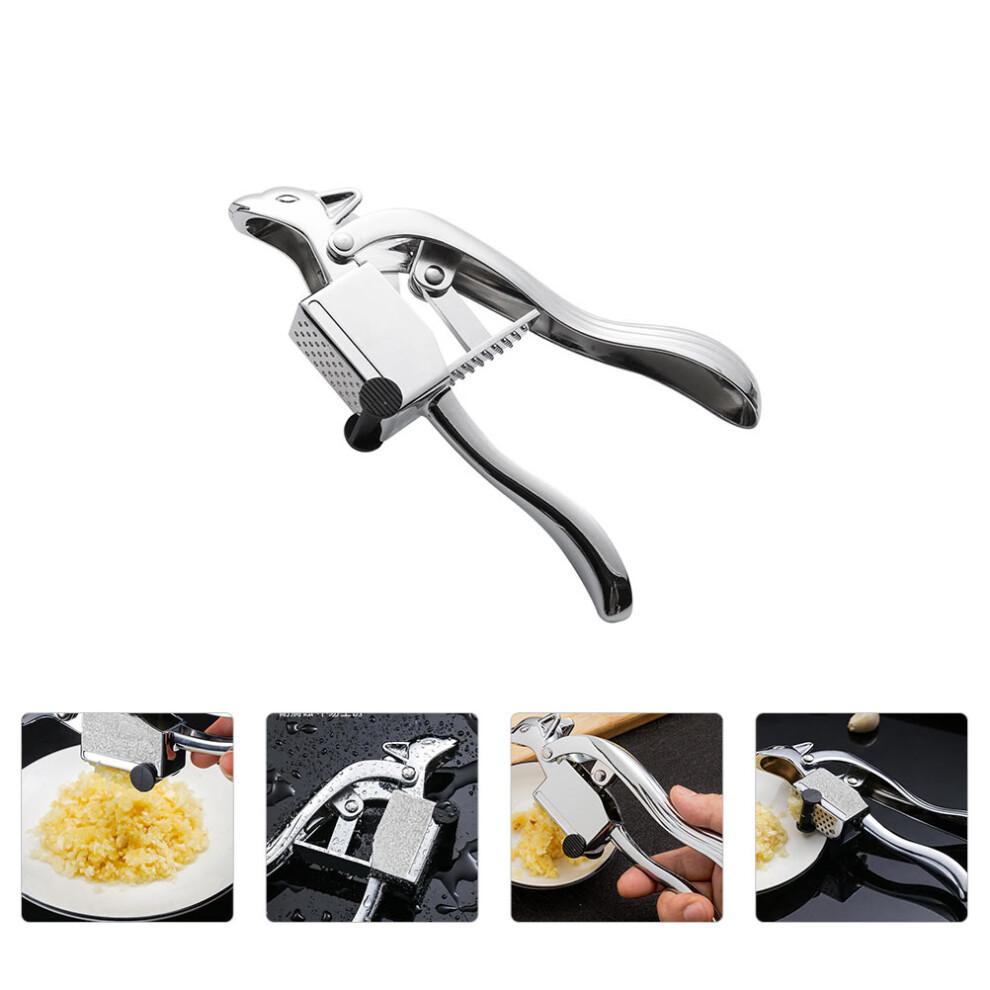 Garlic Mincer Squirrel Style Kitchen Utensil Silver 1PCS