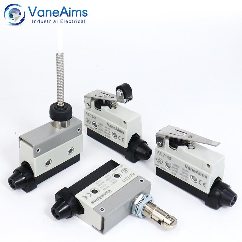 AZ Waterproof Micro Limit switch 10A 250V AZ-7312 AZ-7311 AZ-7121 AZ-7120 Small Roller Lever Travel Switch without fixation