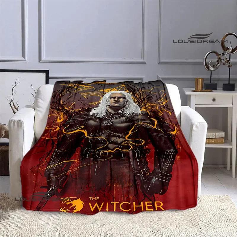 W-Witcher game Printing blanket Flange Warm blanket picnic blanket Home travel blanket bed linings Birthday Gift  picnic blanket