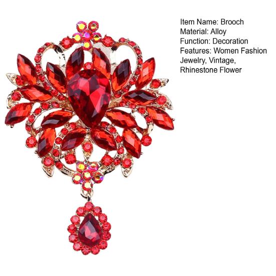 Брошь-цветок со стразами, элегантный кардиган, лацкан, пальто, деловой костюм, свитер, булавка, женские ювелирные изделия, подарок