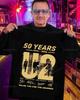 2026 Новая группа U2 Band 50-летний юбилейный узор Высококачественная удобная повседневная мужская футболка с принтом