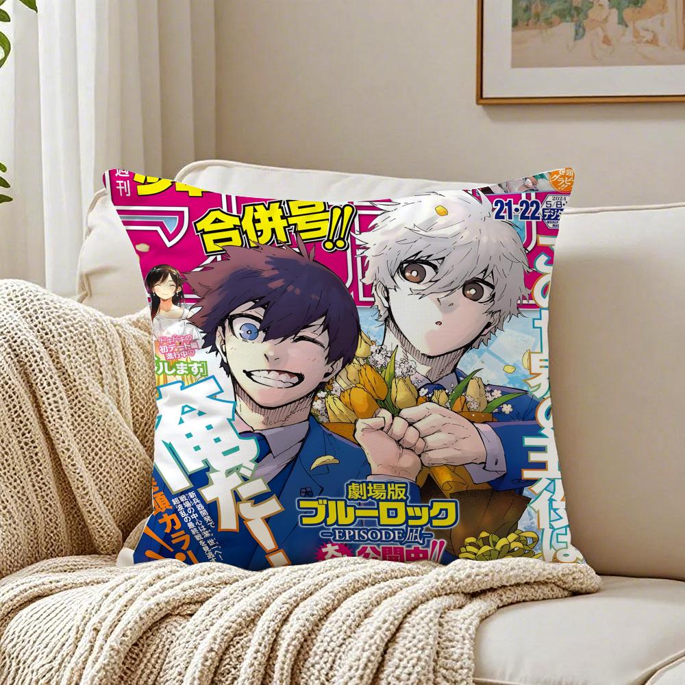 anime intense BBLUE LLOCKS Cushion Cover Pillowcase Antidustmite living Room Sofa Decor Cushion Room
