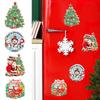 Christmas Fridge Magnet Xmas Atmosphere Door Sticker Creative Christmas Decor Gift Cartoon Pattern Cute Home Decor Exquisite 1PC