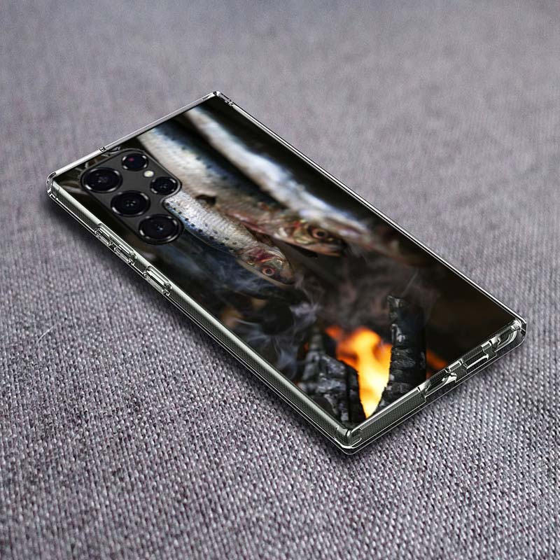 Копченая скумбрия Рыба Foodstyling Композиция Чехол для телефона Для Samsung Galaxy S24 S23 S21 S20 FE S22 S26 Ultra S25 Edge S10 Plus Co