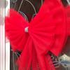 Red Cabinet Bow -inlaid Christmas Home Decoration Christmas Front Door Bow  Cupboard