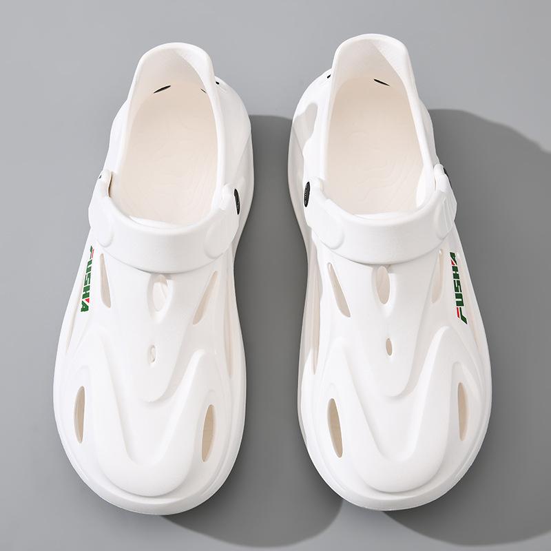 Thick-soled Hole Shoes Men's Summer Wear Non-slip Eva Beach Wading Shoes Creek Shoes Bag Head Sandals