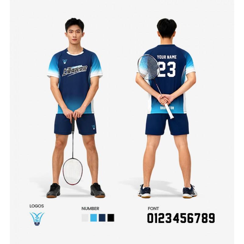 Mens Badminton Sport Set Quick Dry Breathable Milk Silk Jersey Athletic Wear