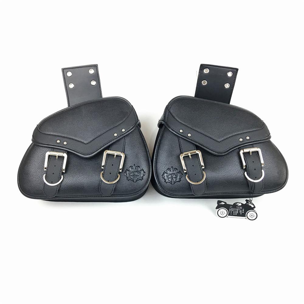 2 шт. универсальная мотоциклетная седельная сумка из искусственной кожи, седельная сумка для инструментов, сумка для хранения багажа для