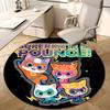 1pc Super Kitties Adventures3 Design Printed Area Round Carpet for Bedroom Living Room Home Decor Rugs Mat Non Slip Mat Rug for Bedside