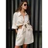 Loose Long Sleeved Shirt and Shorts Set Loose Long Sleeves Shirt Shorts Suit