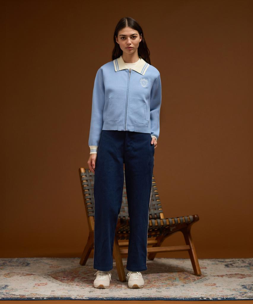 SPERRY Heritage Knit Zip-Up Jacket_Sky Blue [Sprn_0001]