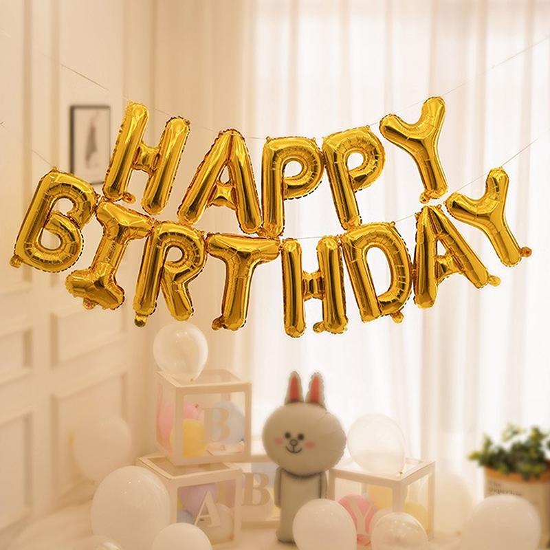 13 шт./набор 16 дюймов воздушный шар с буквами "С Днем рождения", украшение для вечеринки по случаю дня рождения, воздушный шар из алюминиевой пленки