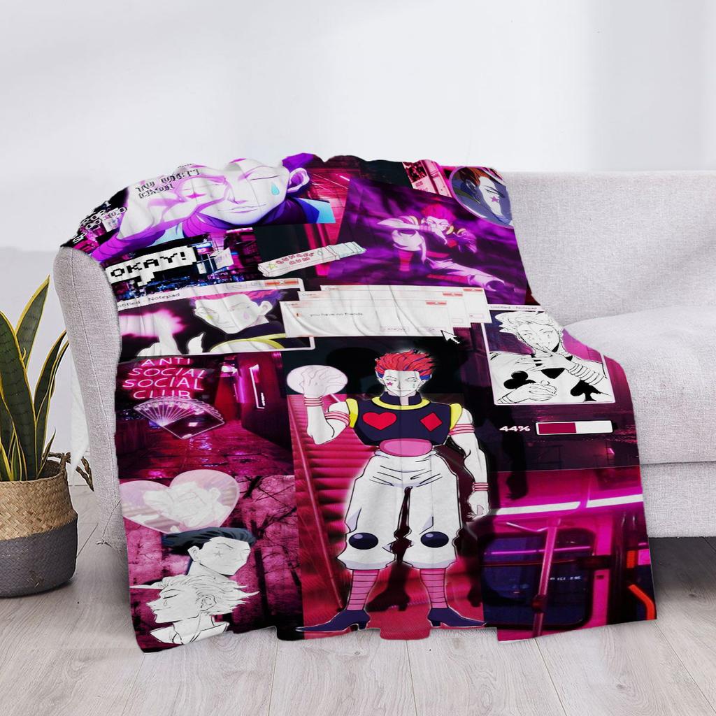 H-Hunter X Hunter Хисока Диван Плед Роскошные Покрывала для Кровати Дом и Декор Колено На Заказ Аниме Пушистые Мягкие Пледы Милые