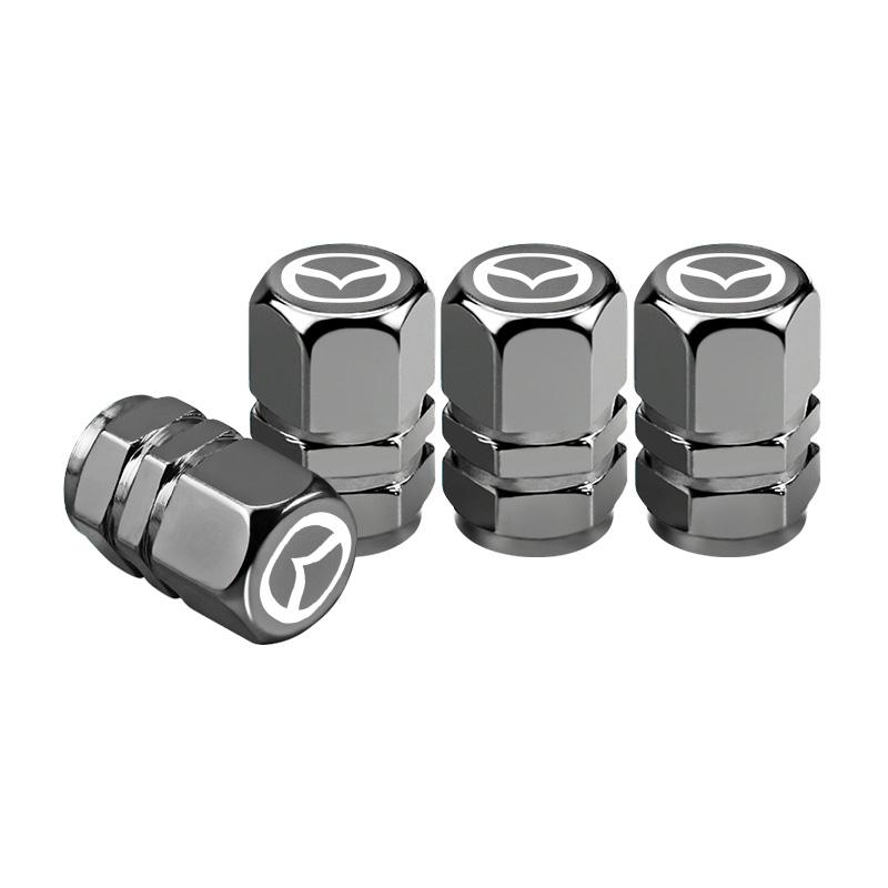 4Pcs Alloy Car Wheel Valve Cover Tire Valves Dust Cap Accessories For Mazda 3 6 2 5 CX-5 CX-30 CX-50 CX-90 CX-8 BT-50 CX-80 CX-8 TGY8