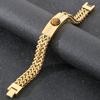 Браслет-цепочка в стиле хип-хоп шириной 12 мм с квадратным плетением Franco, мужской с фианитами и камнем тигровый глаз, роскошные мужские браслеты золотого цвета, которые никогда не выцветают