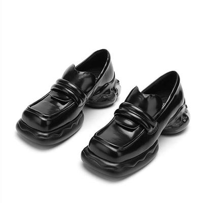 Мода 2025 Новые Весенние Женские Лоферы Повседневная Обувь Обувь на Массивном Каблуке для Женщин Обувь с Круглым Носком Женские Туфли-Лодочки Лоферы на Платформе с Массивной Подошвой