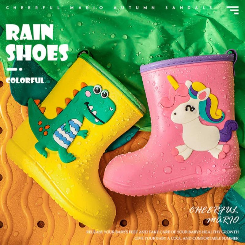 Children's Rain Shoes Boys and Girls Baby Waterproof EVA Rain Boots