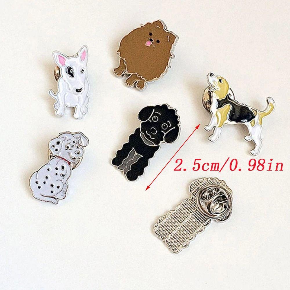 Cartoon Dog Dog Animal Enamel Pins Bulldog Cartoon Metal Badge Pet Dog Brooch Kid Gift