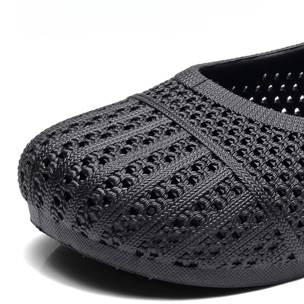 Летний новый стиль, сандалии с перфорированным носком, полые, противоскользящие, для ношения на улице, дышащая белая обувь, универсальная пляжная обувь на плоской подошве