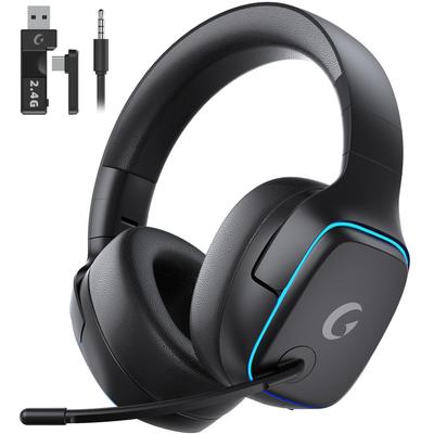 Игровые наушники для PS5 [Адаптер 2,4G USB/Type-C/Bluetooth 5.3/Проводные] 4 способа подключения 7.1-канальный объемный звук <20 мс Сверхнизкая задержка Игровые наушники Ligh