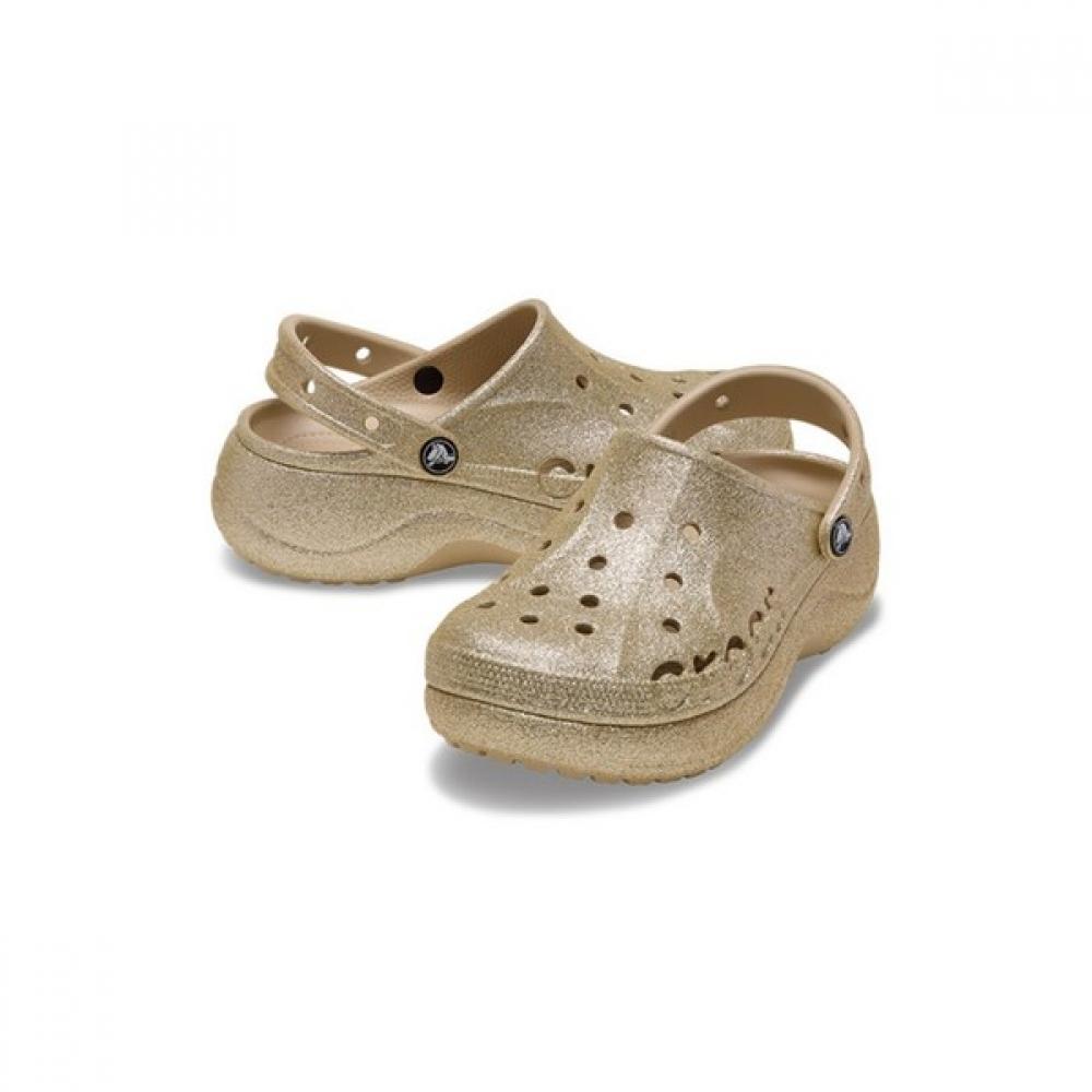 Crocs CrocS Official Women S Baya Platform Glitter Clog Chai 25Swcl208459 