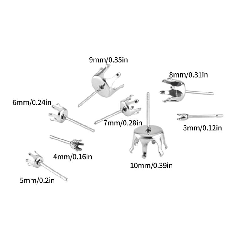 Оптовый набор 10 шт. компонентов с зубцами для изготовления ювелирных изделий, модный аксессуар для страз, гвоздиков, серег и набор для рукоделия для взрослых