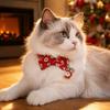 Striped Pet Bow Tie Collar Detachable Safety Breakaway Collar  Holiday Decoration