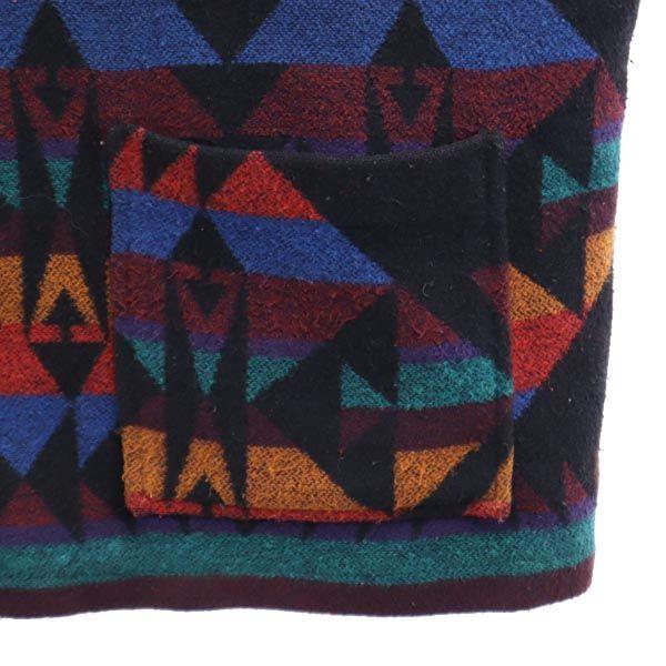 НОВОЕ ПОКОЛЕНИЕ ДЕВУШЕК 80-е 90-е Пальто со старым национальным узором M Черный и другие Женское Б/У