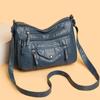 Women's Multi-Layer Shoulder Bag Soft Leather Crossbody Bag Large Capacity Middle-Aged and Elderly Mother Bag