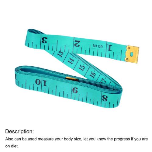 uxcell Measuring Tape, Tailor/Sewist, Soft Plastic Flexible Ruler Tape Measure, Green, 1.5m, 2 Pieces