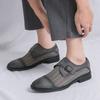 Модная летняя новая перфорированная обувь из серой кожи, повседневная кожаная мужская обувь на толстой подошве, формальные оксфорды, удобная мужская классическая обувь для платья