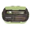 Lunch Container Box Stainless Steel Thermal Lunch Storage Box with Soup Bowl Chopsticks Spoon for Adults Children Green