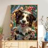 5d DIY Алмазная картина вышивка крестом Рождество щенок Алмазная вышивка животное собака мозаика полный круглый дрель домашний декор