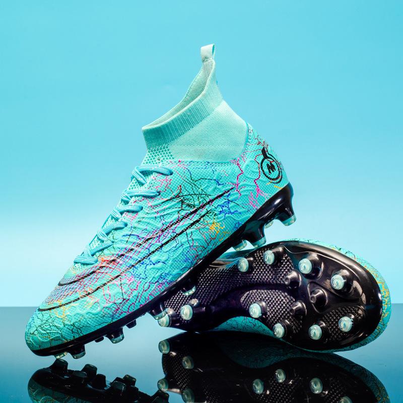 Высокие футбольные бутсы мужские сломанные ногти и длинные ногти детские ученики начальной и средней школы молодежные тренировочные бутсы для соревнований