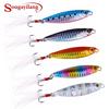 SOUGAYILANG 5Pcs Fishing Lure Metal Jigging Lure Lead Hooks Fishing Artificial Spinner Bait