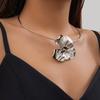 Exaggerated Three-dimensional Pleated Flower Choker Collar, Personalized Flower Necklace Female