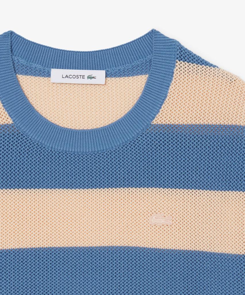 LACOSTE Женский летний полосатый джемпер с коротким рукавом Af9859-56G 4Ip