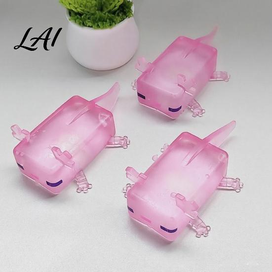 Elastic Stress Ball Clear Salamander Cube Squeeze Toy Relief Glitter Sugar Sensory Decompression Fidget