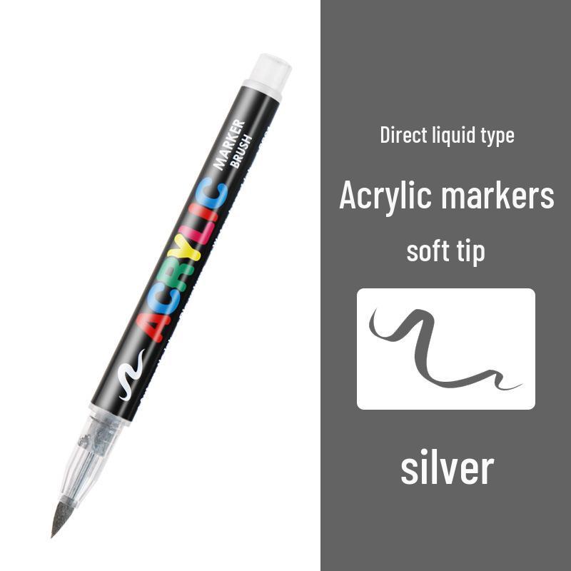 8101 Акриловые маркеры с мягким наконечником - 12/24 цвета для студенческого творчества, DIY и граффити