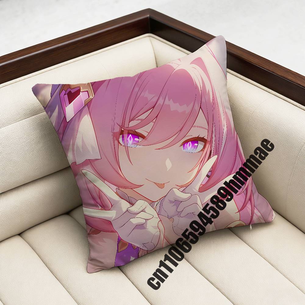 For Honkai Impact 3 Elysia Throw Pillow Case Sham 45X45Cm Decoration Square Sofa Pillowcase Pad Cover