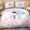 10 Sizes The Lover White Swan Bedding Sets Animal Duvet Quilt Cover Set Blue Pink Comforter Bed Linen And Pillowcase  Duvet
