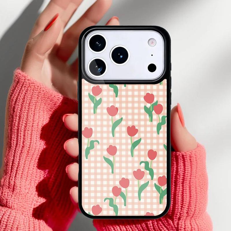Цветочный чехол для телефона с тюльпанами, весенний, для iPhone 17 Air 16e 15 14 13 Pro Max, задняя крышка для 12 11 Pro, Coque
