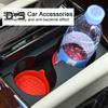 2Pcs Car Round Water Bottle Silicone Coaster Solid Color Cup Holder Anti Slip Hear Resistant Silicone Cup Mat Car Interior Accessories